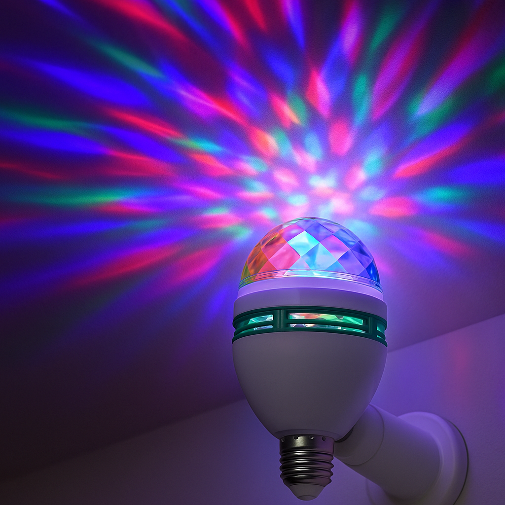 Lâmpada Giratória Rgb - PartyLight™