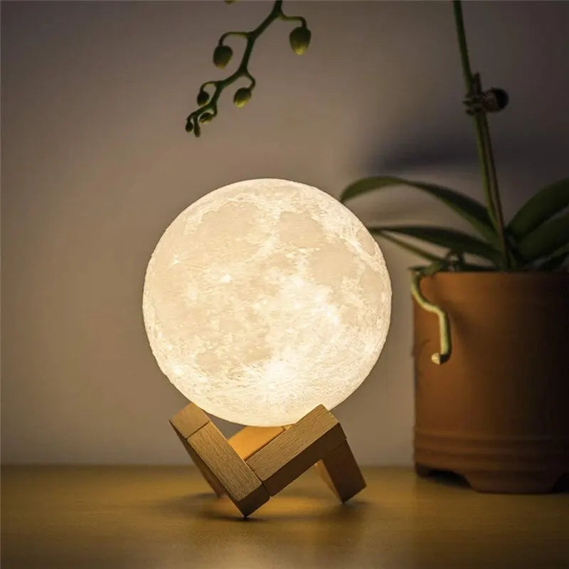 Abajur Decorativo - Lua Cheia 3D